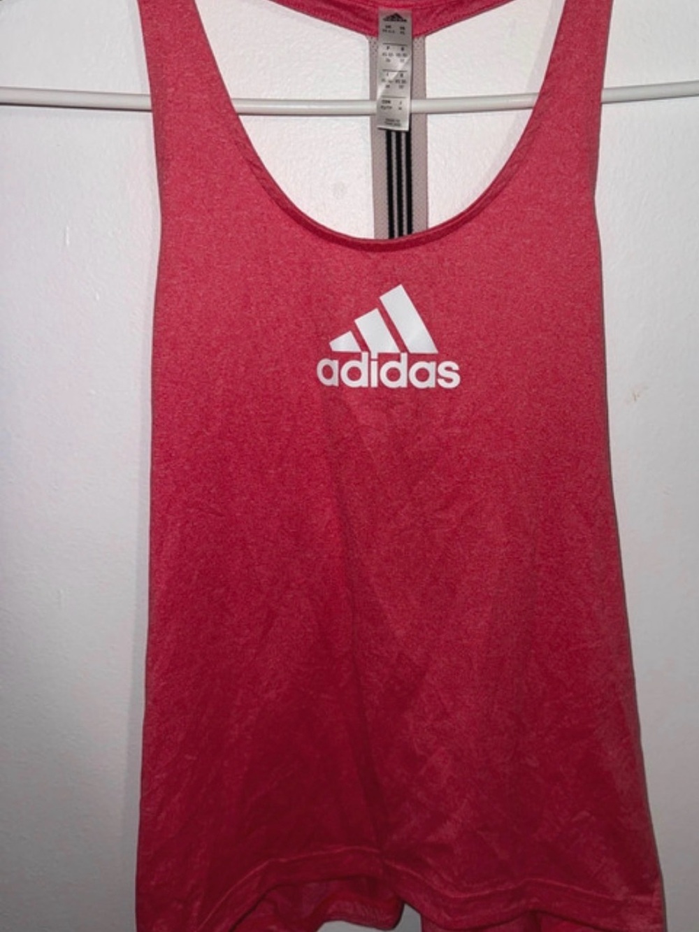 adidas Red Racerback Logo Tank